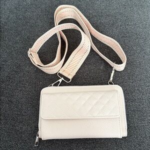 Stylish Pale Pink Crossbody Bag/Wallet